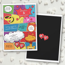 Kleurrijke Comic Book Pop Art Bruiloft