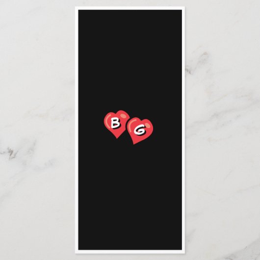 Kleurrijke Comic Book Pop Art Bruiloft Menu (Achterkant)