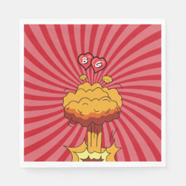 Kleurrijke Comic Book Pop Art Bruiloft Servet