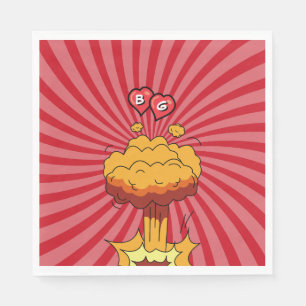 Kleurrijke Comic Book Pop Art Bruiloft Servet