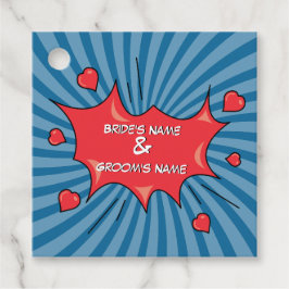Kleurrijke Comic Book Pop Art Trouwgeschenk Bedankjes Labels