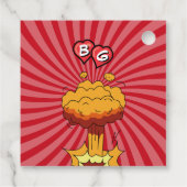 Kleurrijke Comic Book Pop Art Trouwgeschenk Bedankjes Labels (Achterkant)