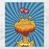 Kleurrijke Comic Book Pop Art Trouwgunst Wijn Etiket (Enkel label)