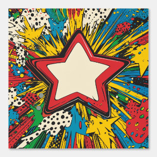 Kleurrijke Comic Pop Art Starburst Explosion Behang