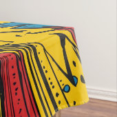 Kleurrijke Comic Pop Art Starburst Explosion Tafelkleed (Voorbeeld)