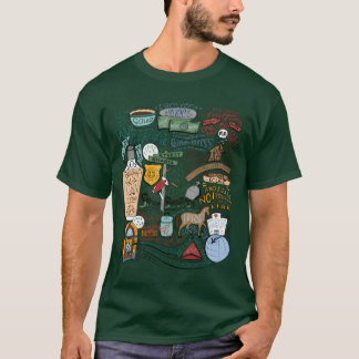 Kleurrijke compilatie van John Mulaney-citaten vri T-shirt