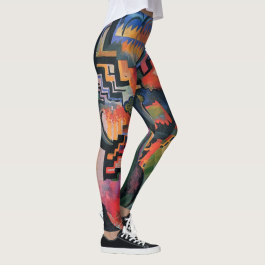 “Kleurrijke compositie” Kunst leggings (Rechts)