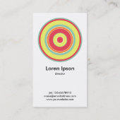 Kleurrijke Concentrische Cirkel 01 Visitekaartje (Achterkant)