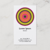 Kleurrijke Concentrische Cirkel 06 Visitekaartje (Achterkant)