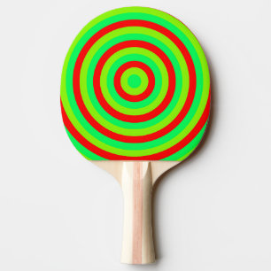 Kleurrijke Concentrische Cirkels Ping Pong Bat Tafeltennisbatje