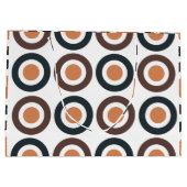 Kleurrijke concentrische cirkels verjaardag groot cadeauzakje (Achterkant)