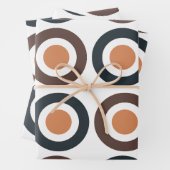 Kleurrijke concentrische cirkels verjaardag inpakpapier vel (In situ)