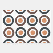 Kleurrijke concentrische cirkels verjaardag inpakpapier vel (Voorkant)