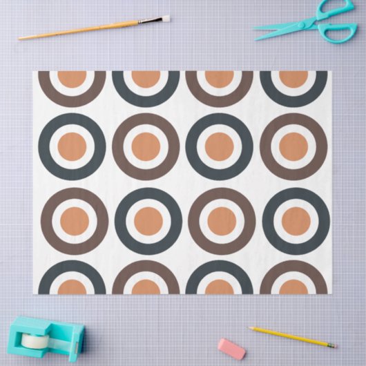 Kleurrijke concentrische cirkels verjaardag tissuepapier (Craft)