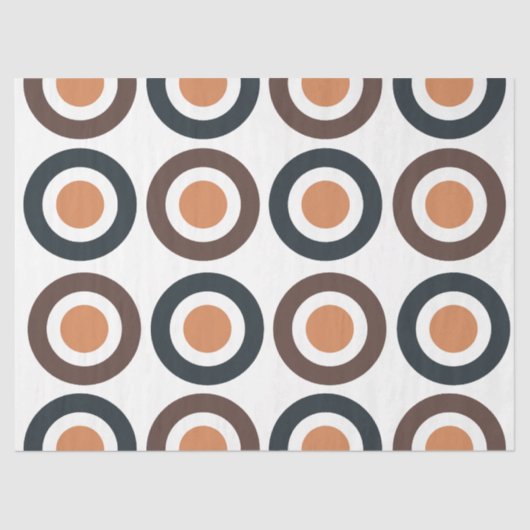 Kleurrijke concentrische cirkels verjaardag tissuepapier (Voorkant)