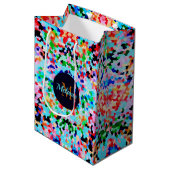 Kleurrijke Confetti Abstract Mozaïek Patroon Strop Medium Cadeauzakje (Voorkant Gekanteld)