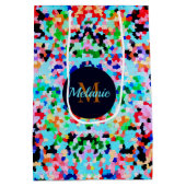 Kleurrijke Confetti Abstract Mozaïek Patroon Strop Medium Cadeauzakje (Achterkant)