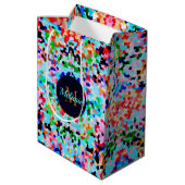 Kleurrijke Confetti Abstract Mozaïek Patroon Strop Medium Cadeauzakje (Achterkant Gekanteld)