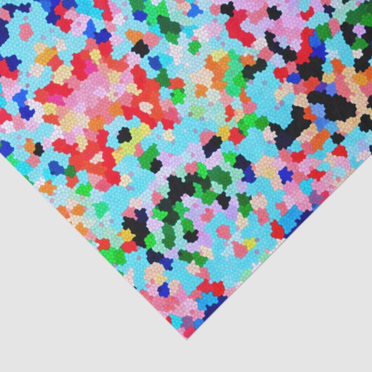 Kleurrijke Confetti Abstract Mozaïek Patroon Strop Tissuepapier (Detail)