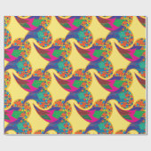 Kleurrijke confetti abstracte Paisley Rainbow-drup Cadeaupapier (Vlak)