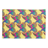 Kleurrijke confetti abstracte Paisley Rainbow-drup Kussensloop (Achterkant)