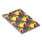 Kleurrijke confetti abstracte Paisley Rainbow-drup Notitieboek (Rechterzijde)