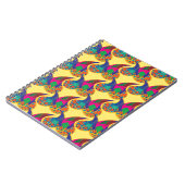 Kleurrijke confetti abstracte Paisley Rainbow-drup Notitieboek (Linkerzijde)