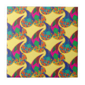 Kleurrijke confetti abstracte Paisley Rainbow-drup Tegeltje (Voorkant)