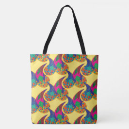 Kleurrijke confetti abstracte Paisley Rainbow-drup Tote Bag
