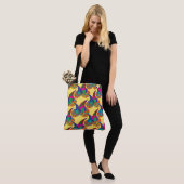 Kleurrijke confetti abstracte Paisley Rainbow-drup Tote Bag (Op model)