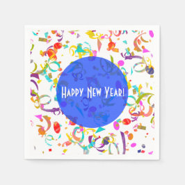 Kleurrijke Confetti Art All Occasion Blauwe Sjablo Servetten