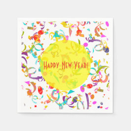 Kleurrijke Confetti Art All Occasion Gele Sjabloon Servetten