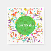 Kleurrijke Confetti Art All Occasion Groene Sjablo Servetten (Voorkant)