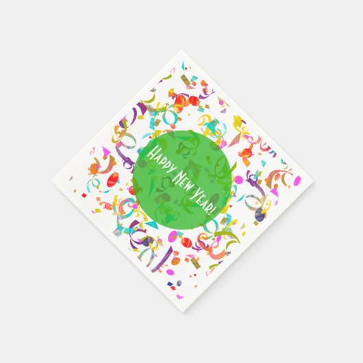 Kleurrijke Confetti Art All Occasion Groene Sjablo Servetten (Hoek)