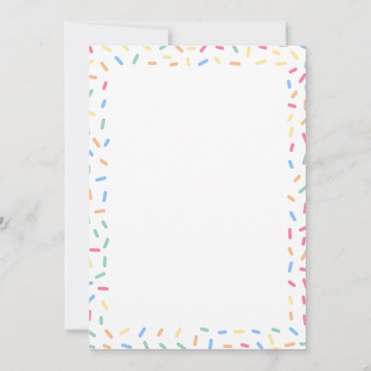 Kleurrijke Confetti Balloon Arch Foto Verjaardag Kaart (Achterkant)