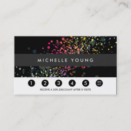 Kleurrijke Confetti Bokeh op Black Modern Loyalty