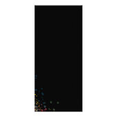 Kleurrijke Confetti Bokeh op Black Modern Reclamekaart (Achterkant)