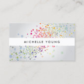 Kleurrijke Confetti Bokeh op Grey Modern II Visitekaartje