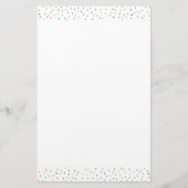 Kleurrijke Confetti Border Stationery Briefpapier (Voorkant)