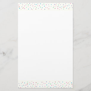 Kleurrijke Confetti Border Stationery Briefpapier