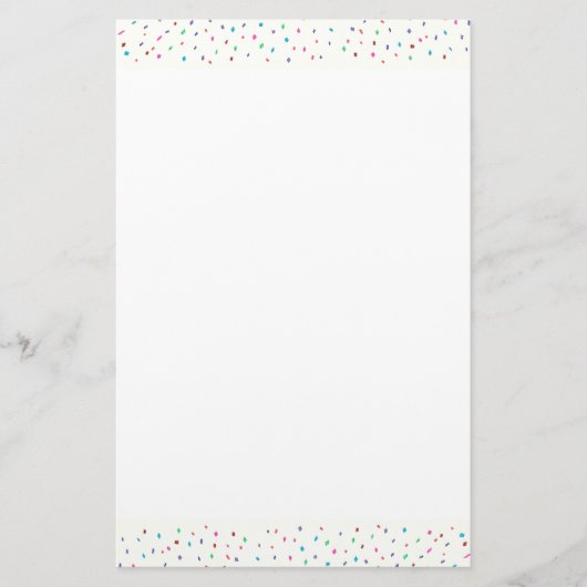 Kleurrijke Confetti Border Stationery Briefpapier (Voorkant)