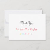 Kleurrijke Confetti bruiloft dank u kaart (Voorkant)