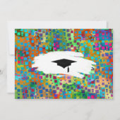 Kleurrijke Confetti, Brushstrokes Afstudeerder Aan Aankondiging (Achterkant)