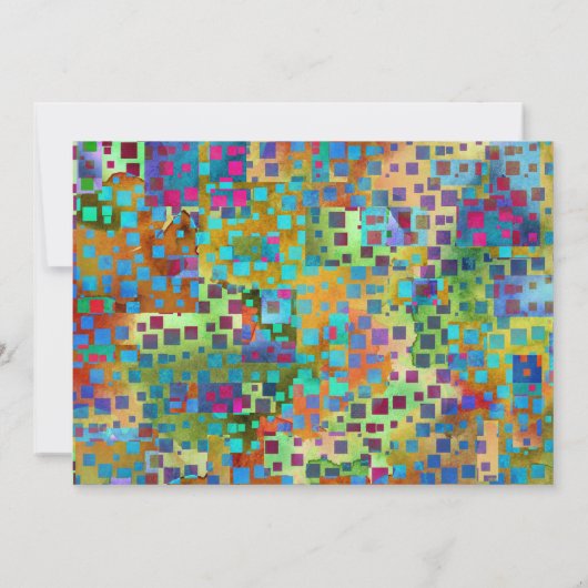 Kleurrijke Confetti & Brushstrokes Graduation Part Kaart (Achterkant)