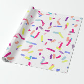 Kleurrijke Confetti Cadeaupapier (Uitgerold)
