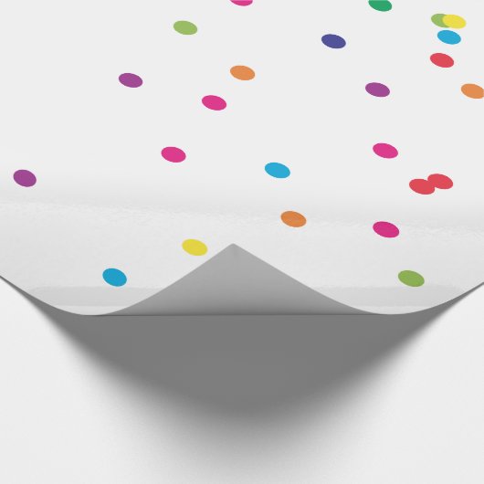 Kleurrijke Confetti Cadeaupapier (Hoek)