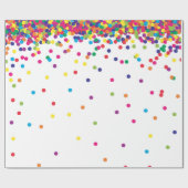 Kleurrijke Confetti Cadeaupapier (Vlak)