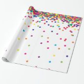 Kleurrijke Confetti Cadeaupapier (Uitgerold)