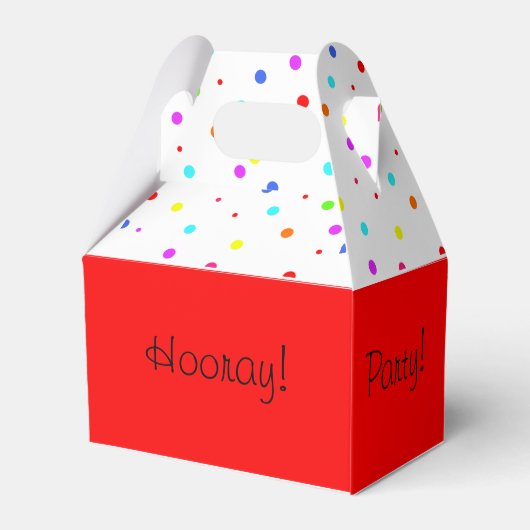 Kleurrijke Confetti Children's Birthday Party Bedankdoosjes (Achterkant)