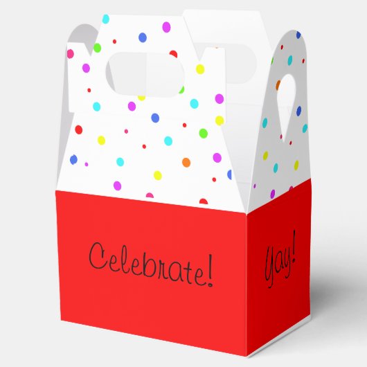 Kleurrijke Confetti Children's Birthday Party Bedankdoosjes (Geopend)